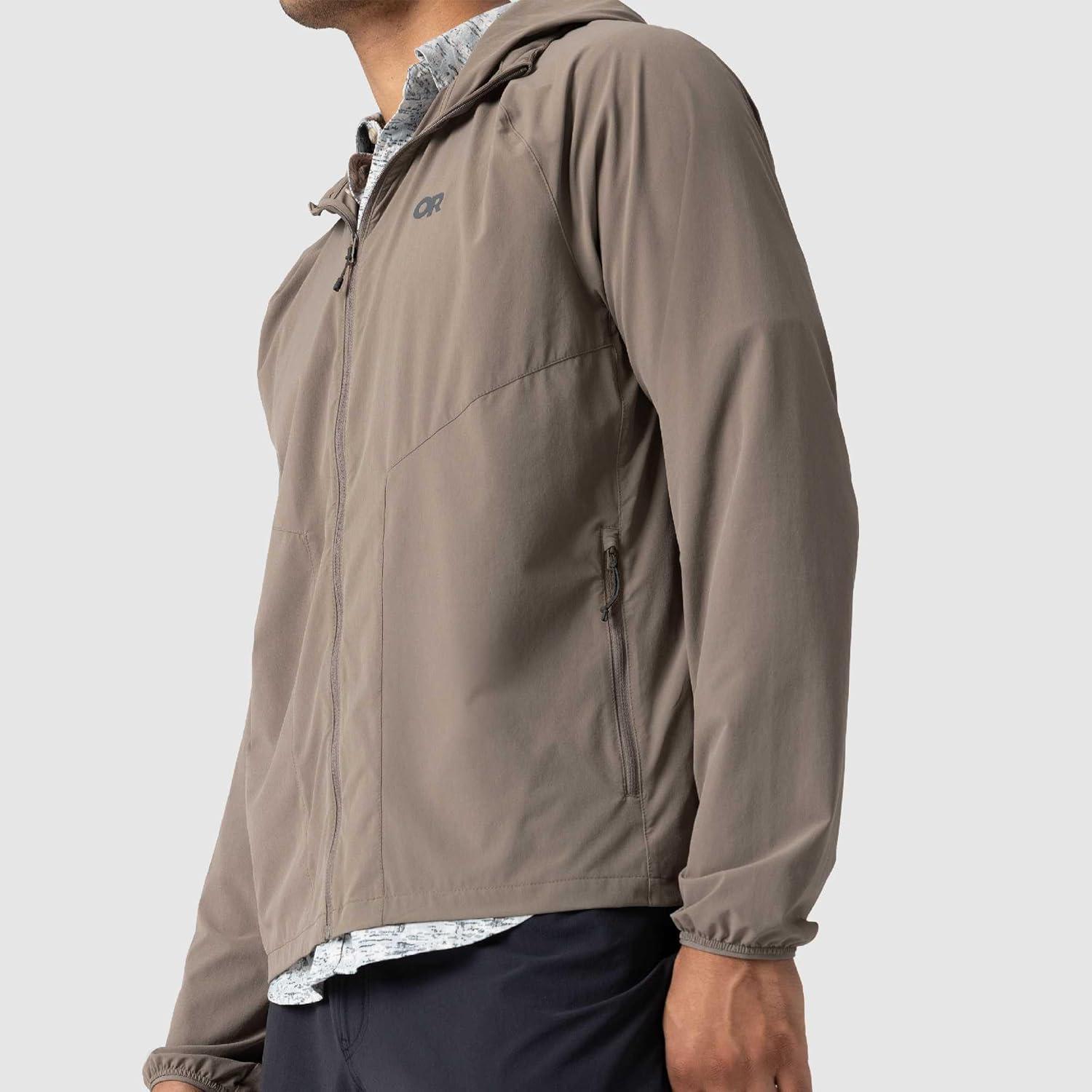 imageOutdoor Research Mens Astroman Full Zip Sun Hoodie Lightweight UPF 30 Shirt for Hiking amp Hot Weather Moisture WickingGravel