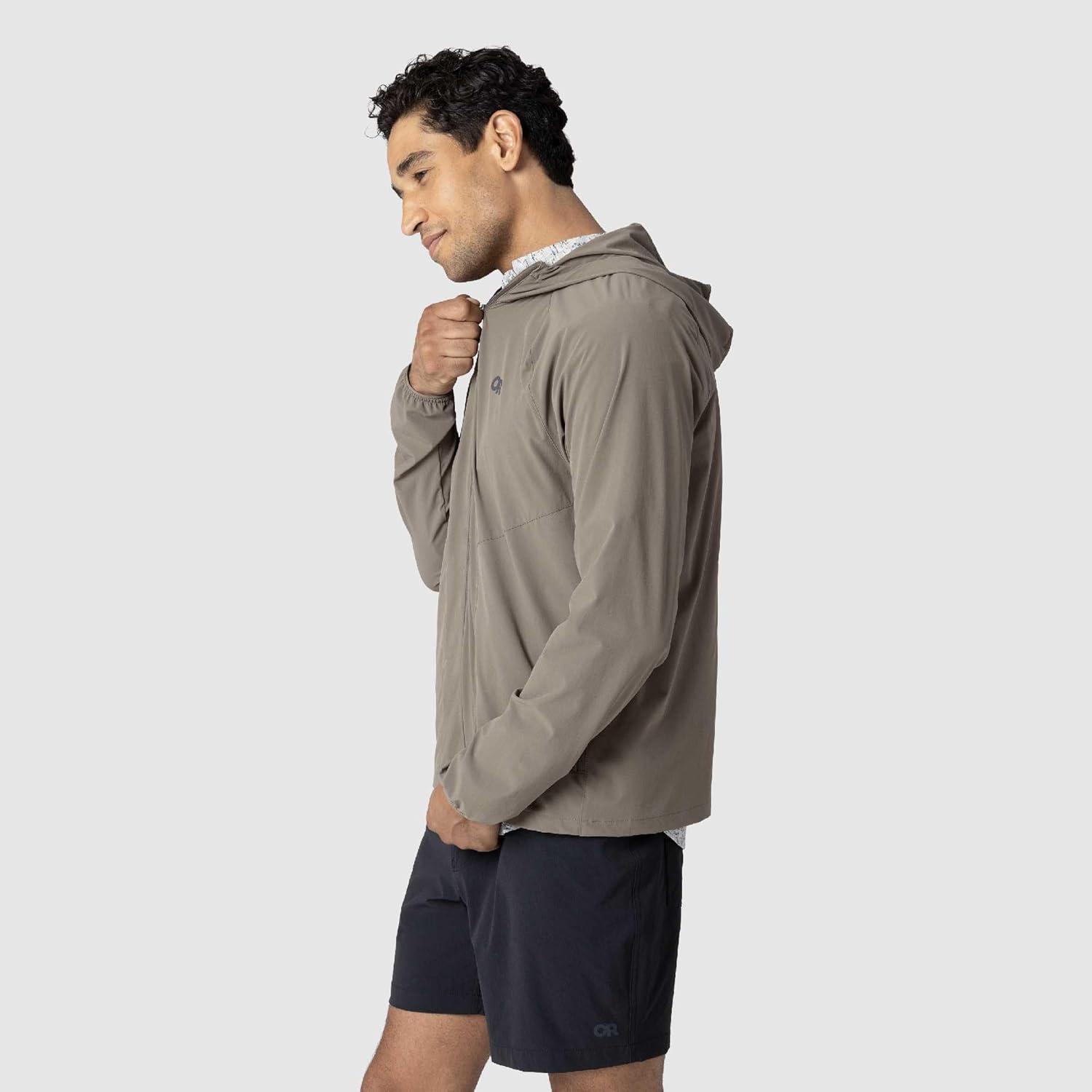 imageOutdoor Research Mens Astroman Full Zip Sun Hoodie Lightweight UPF 30 Shirt for Hiking amp Hot Weather Moisture WickingGravel