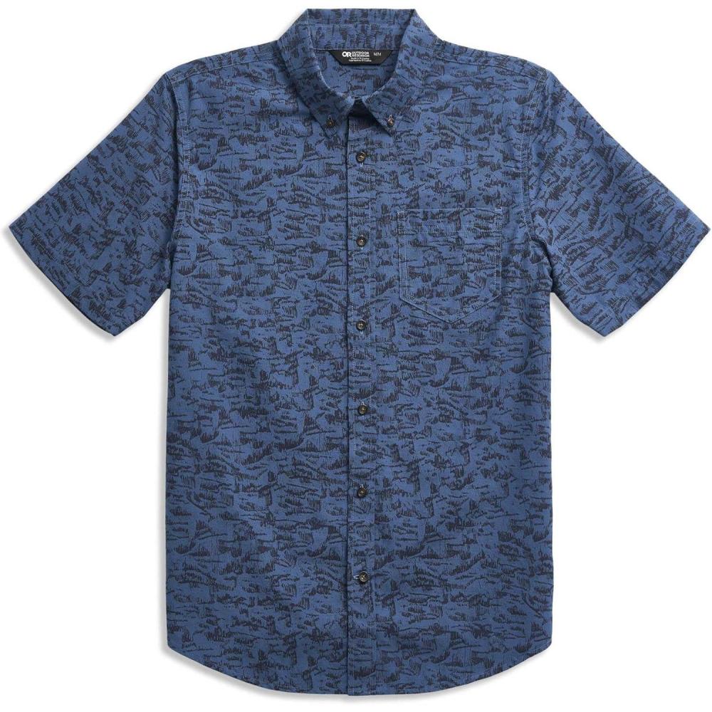 imageOutdoor Research Mens Rooftop Short Sleeve Shirt Button Down Shirt for MenSkyline Switchback Print