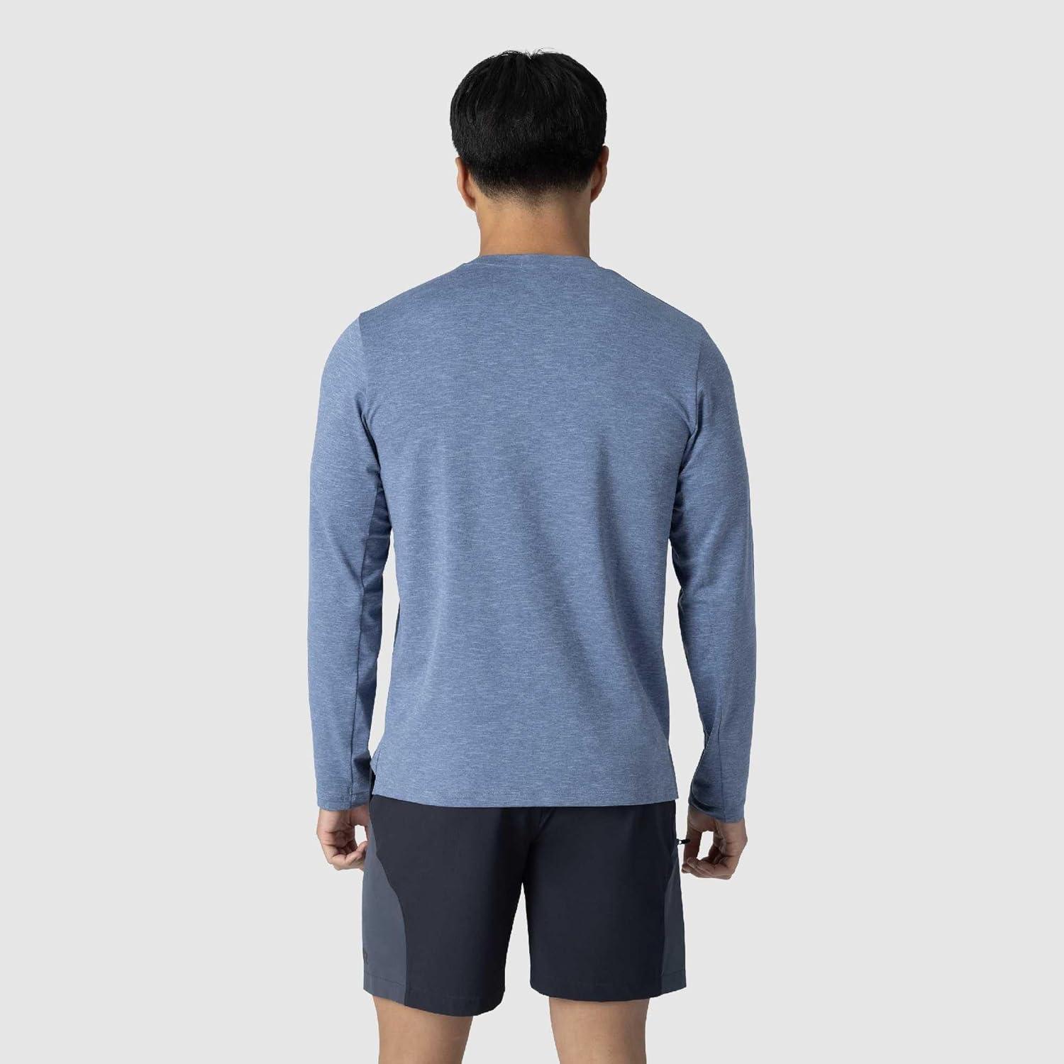 imageOutdoor Research Mens ActiveIce Spectrum Sun Long Sleeve TeeAscent Blue Heather