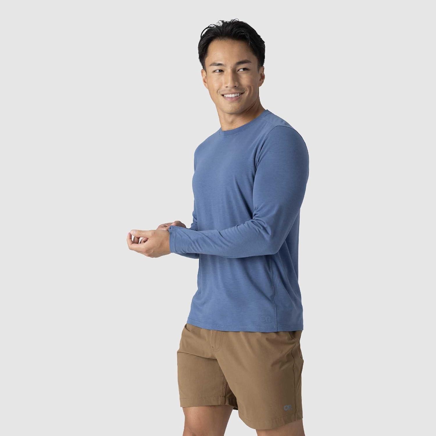 imageOutdoor Research Mens Eclipse Sun Long Sleeve Tee Water amp Wind Resistant Breathable UPF 50 Lightweight Workout TopSkyline