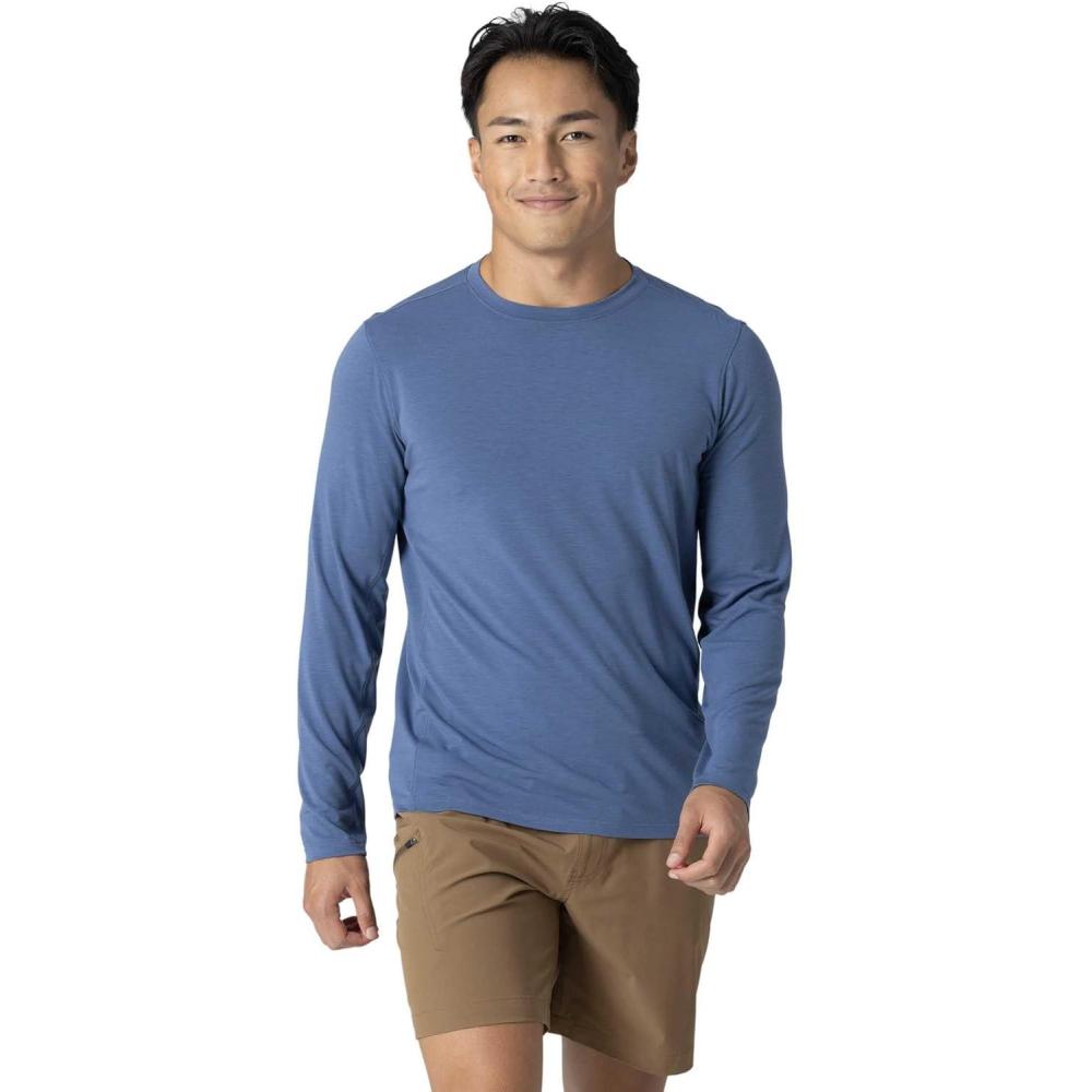 imageOutdoor Research Mens Eclipse Sun Long Sleeve Tee Water amp Wind Resistant Breathable UPF 50 Lightweight Workout TopSkyline