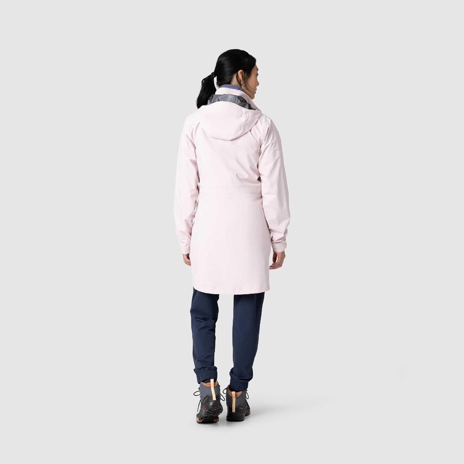 imageOutdoor Research Womens Aspire 3L Trench Waterproof Windproof Hooded Standard FitCherry Blossom