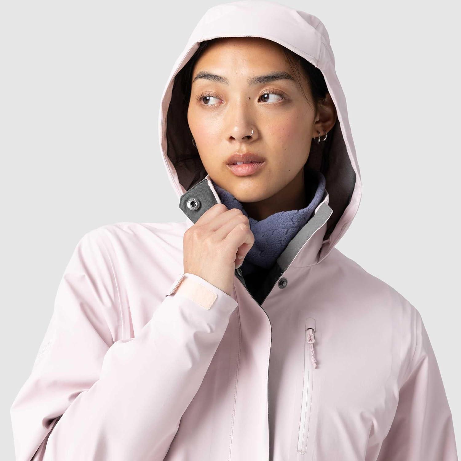 imageOutdoor Research Womens Aspire 3L Trench Waterproof Windproof Hooded Standard FitCherry Blossom