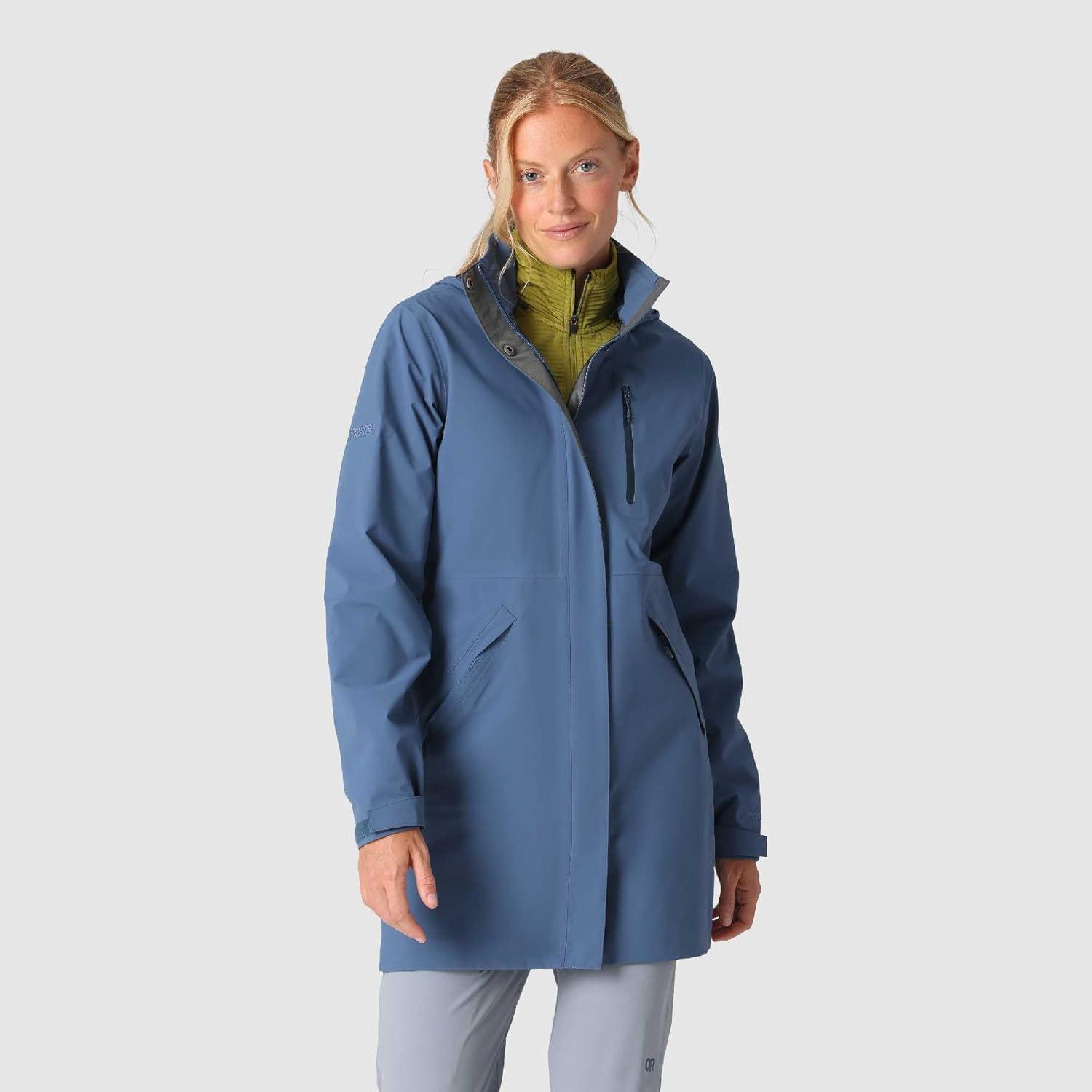 imageOutdoor Research Womens Aspire 3L Trench Waterproof Windproof Hooded Standard FitSkyline
