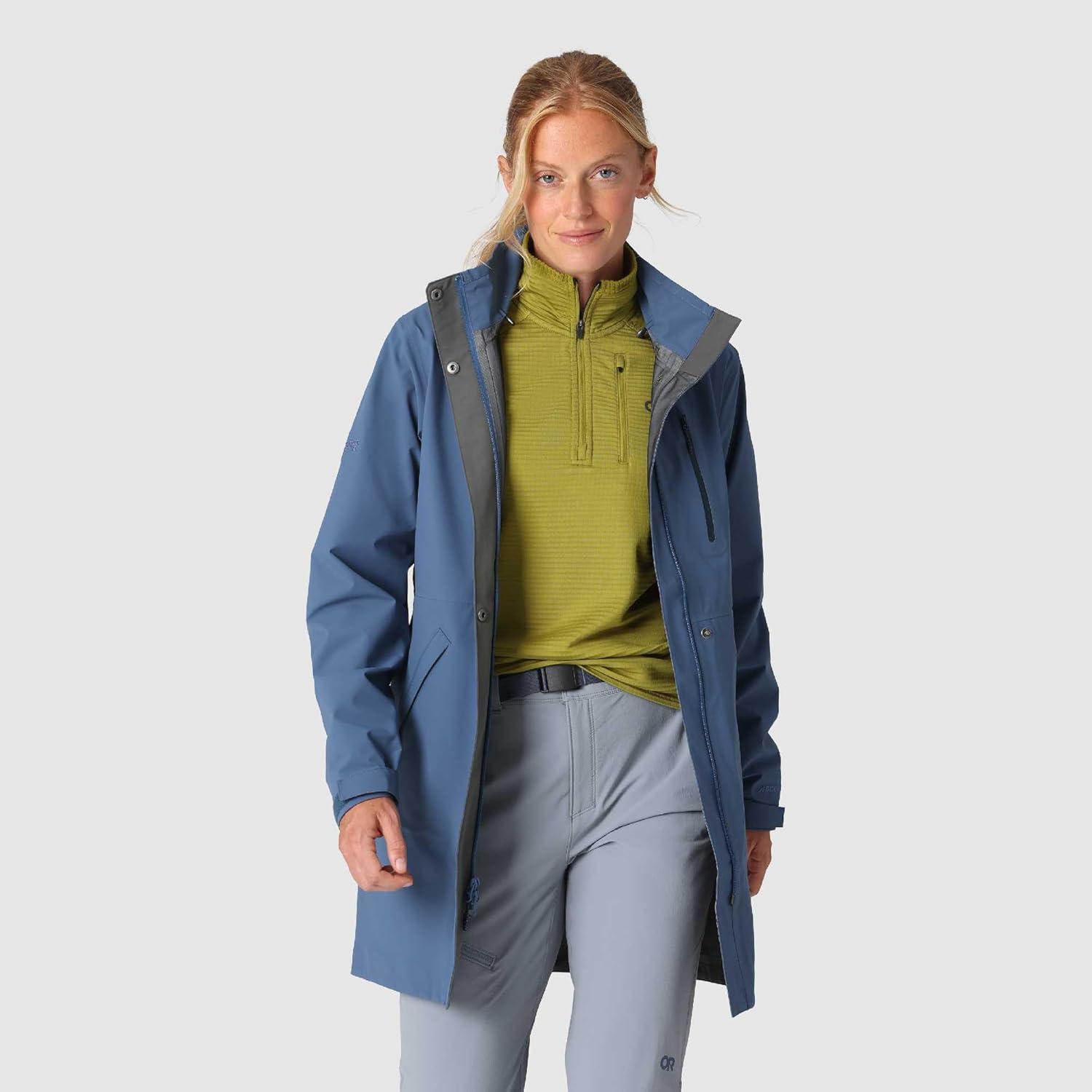 imageOutdoor Research Womens Aspire 3L Trench Waterproof Windproof Hooded Standard FitSkyline