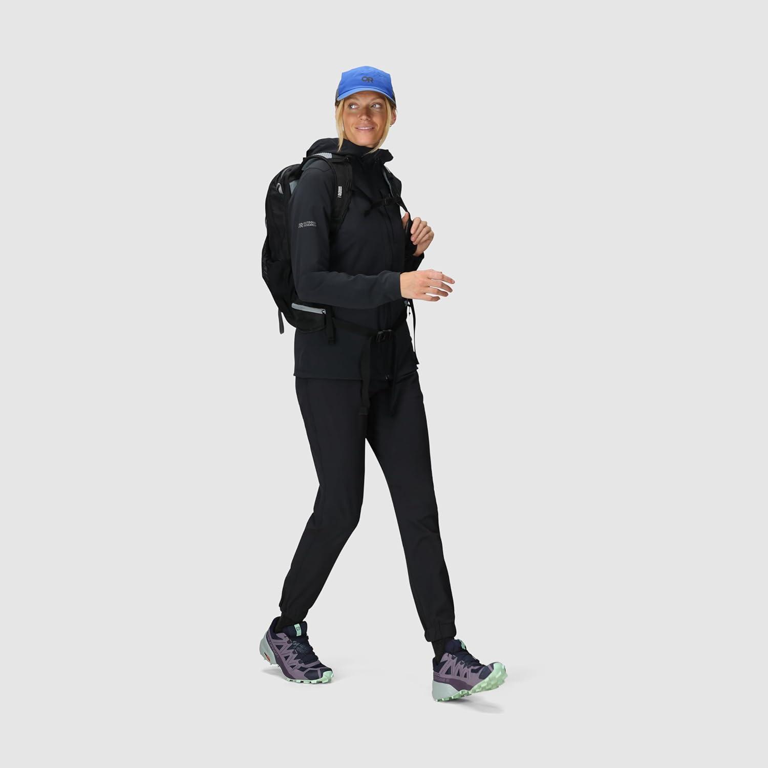 imageOutdoor Research Womens Ferrosi Hoodie Wind amp Water Resistant Zippered Pockets Adjustable Hood Standard FitBlack