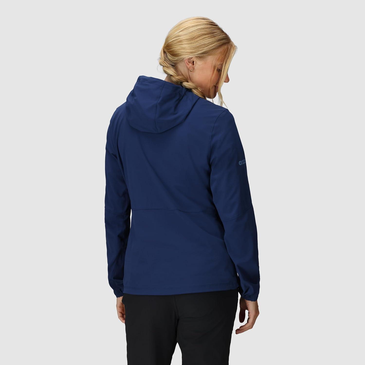 imageOutdoor Research Womens Ferrosi Hoodie Wind amp Water Resistant Zippered Pockets Adjustable Hood Standard FitCenote
