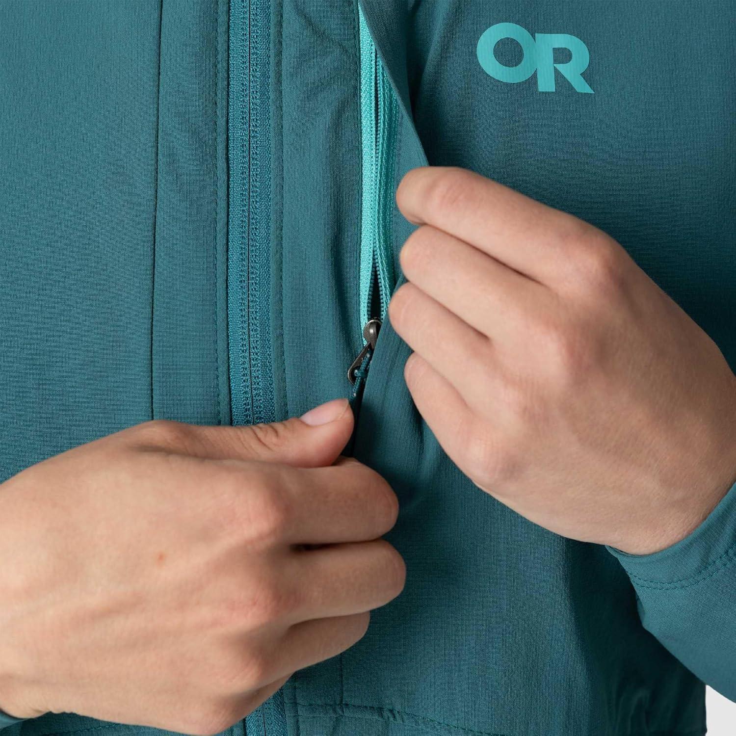 imageOutdoor Research Womens Ferrosi Hoodie Wind amp Water Resistant Zippered Pockets Adjustable Hood Standard FitMallard