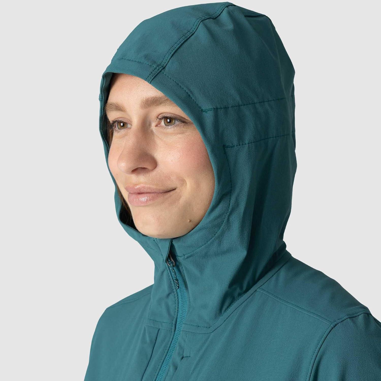 imageOutdoor Research Womens Ferrosi Hoodie Wind amp Water Resistant Zippered Pockets Adjustable Hood Standard FitMallard