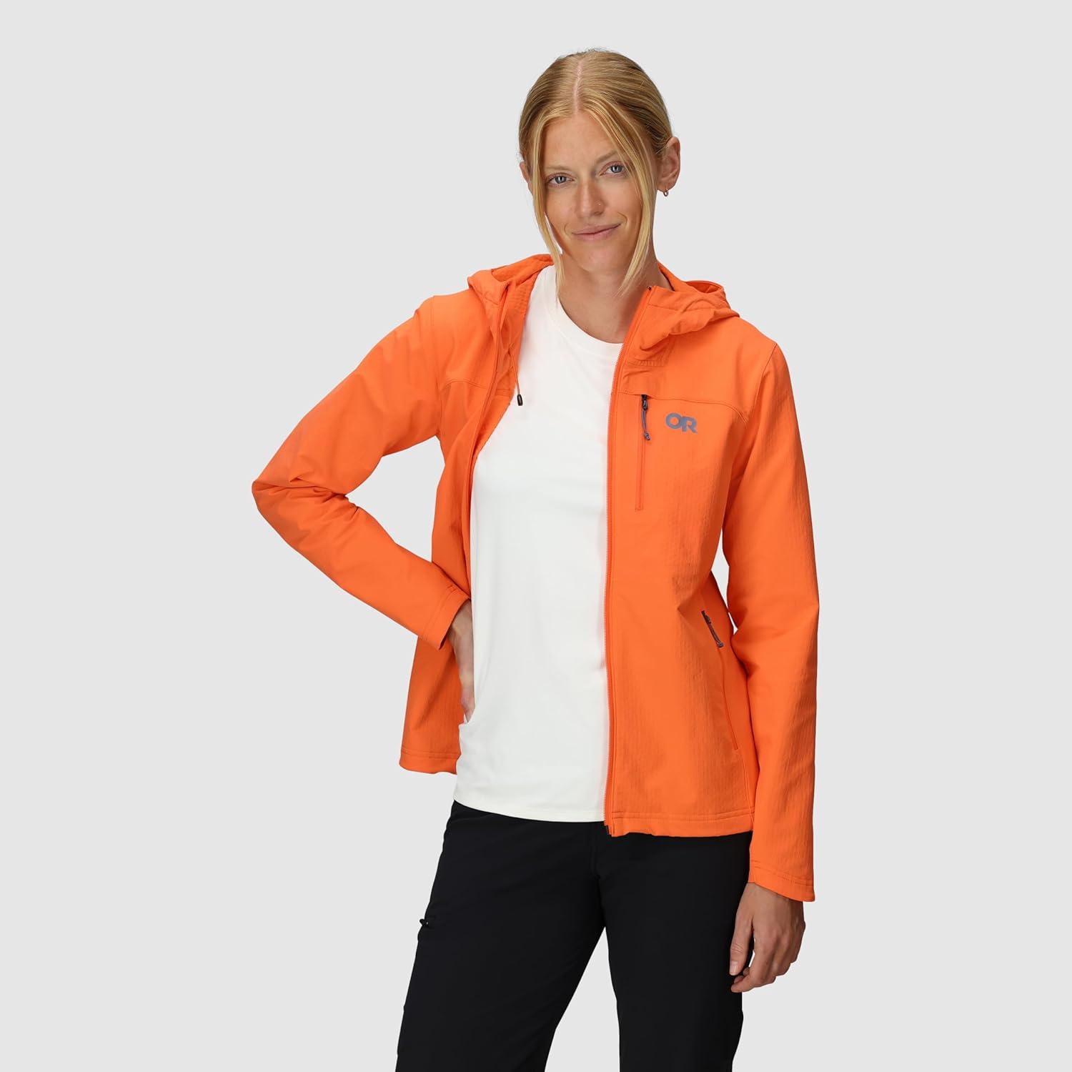 imageOutdoor Research Womens Ultima Softshell Hoodie Wind Water amp Abrasion Resistant Brushed Inner UPF 50 Standard FitZest