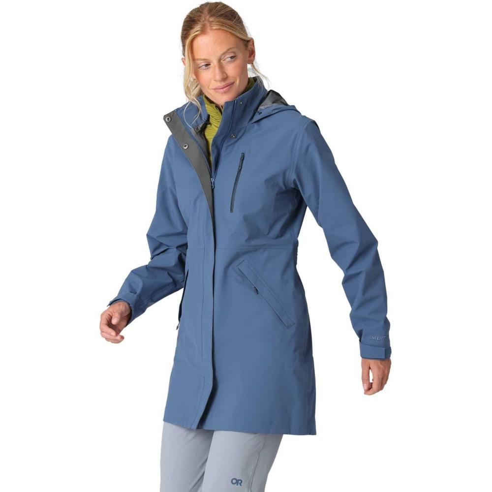 imageOutdoor Research Womens Aspire 3L Trench Waterproof Windproof Hooded Standard FitSkyline