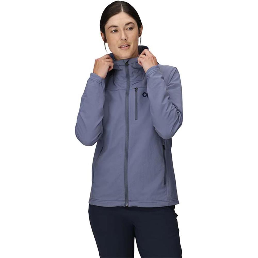 imageOutdoor Research Womens Ultima Softshell Hoodie Wind Water amp Abrasion Resistant Brushed Inner UPF 50 Standard FitSummit