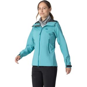 Outdoor Research Women’s SkyChaser Jacket | Lightweight Waterproof Mountaineering Shell, Pit Zips, Helmet Compatible Hood(Tidepool)
