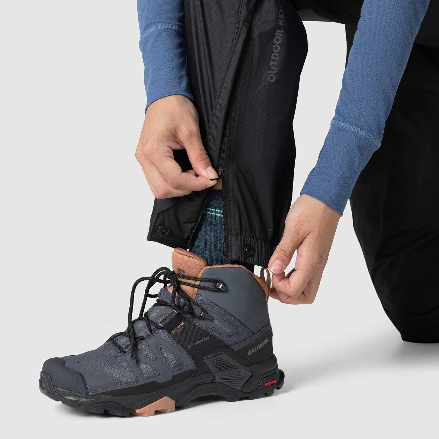 imageOutdoor Research Womens Helium UL Pant Waterproof amp Windproof Lightweight Breathable Pants Fully Seam Sealed Zip AnklesBlack
