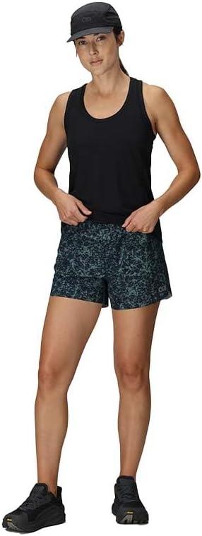 imageOutdoor Research Womens Swift Lite Hybrid Shorts 35 Inseam Water Resistant Active Stretch UPF 30 Standard FitDark Navy