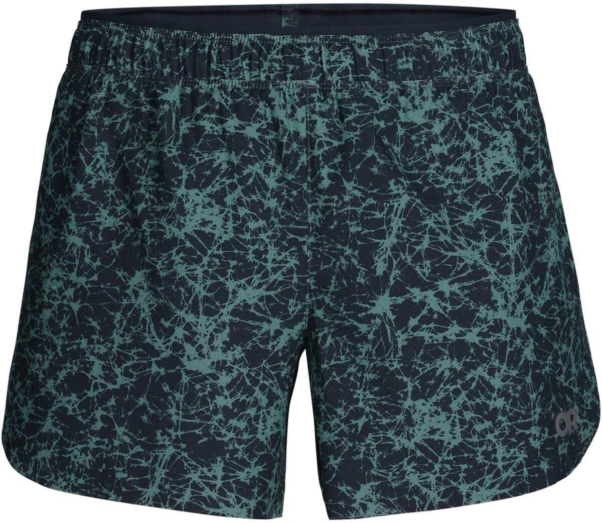imageOutdoor Research Womens Swift Lite Shorts 4 Inseam Water Resistant Movement Mirroring Stretch UPF 30 Standard FitDark Navy Atoms