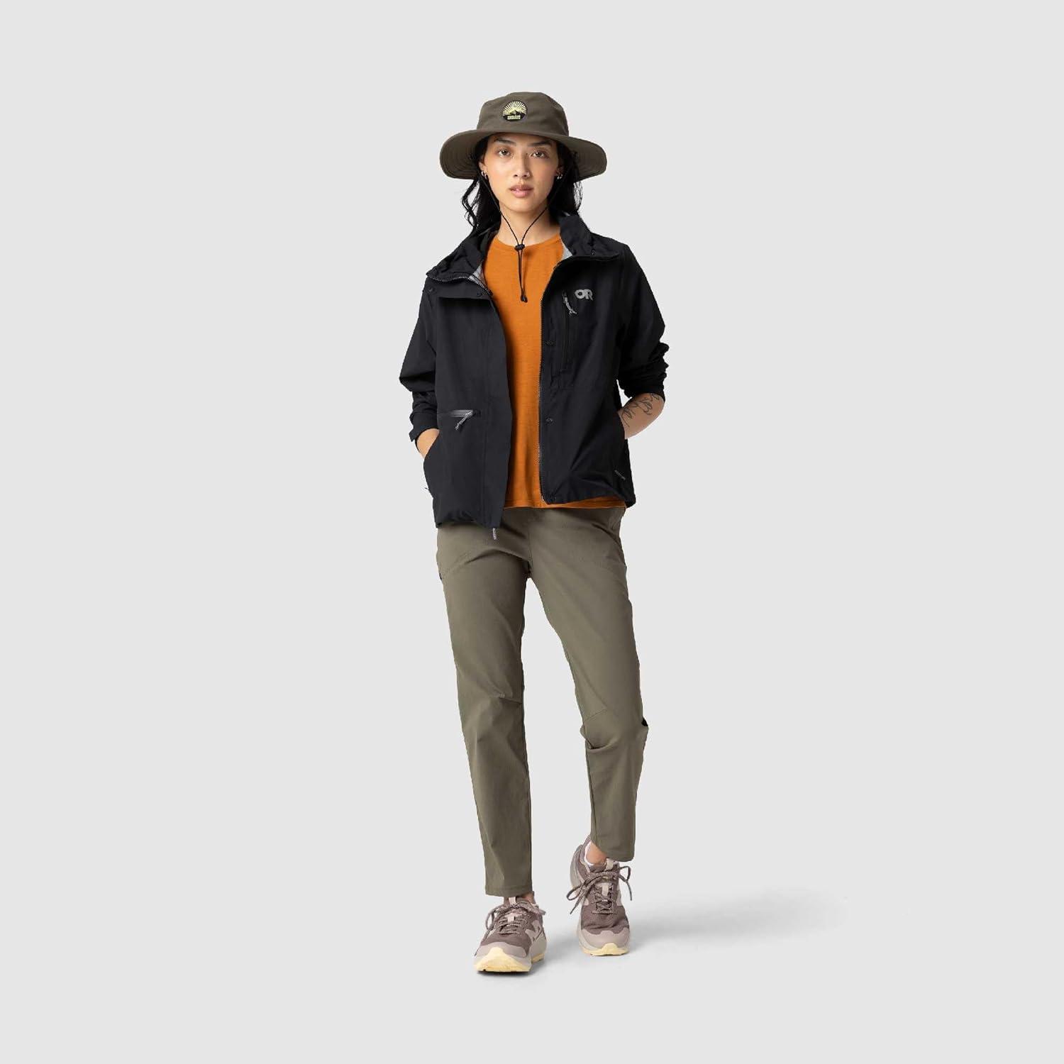 imageOutdoor Research Womens Timberline Ankle Pant Water amp Wind Resistant Stretchy UPF 50 Athletic Hiking Pants Zip PocketRanger Green