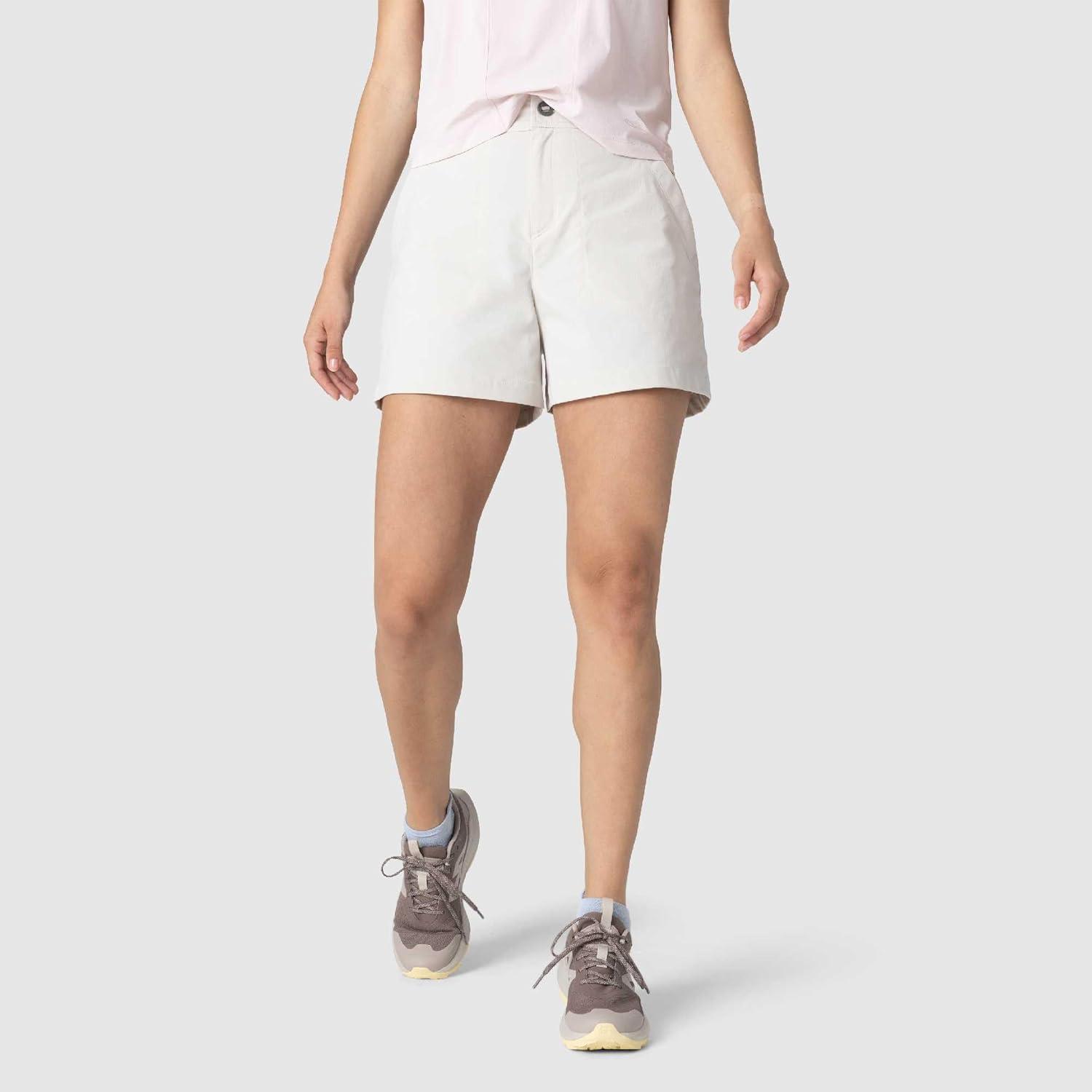 imageOutdoor Research Womens Timberline Short Moisture Wicking Stretchy UPF 50 Athletic Hiking Shorts Quick Dry Zip PocketOyster