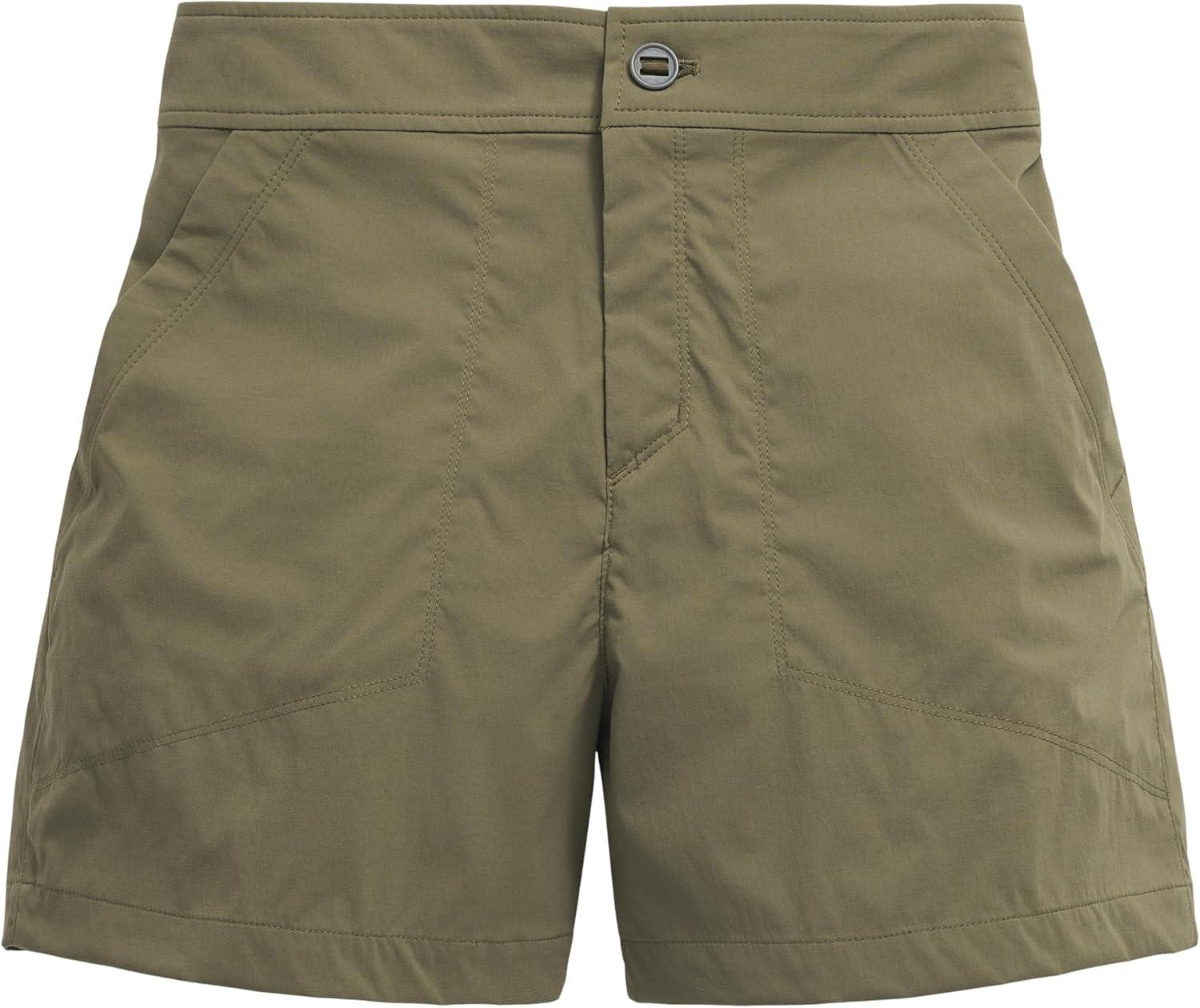imageOutdoor Research Womens Timberline Short Moisture Wicking Stretchy UPF 50 Athletic Hiking Shorts Quick Dry Zip PocketRanger Green