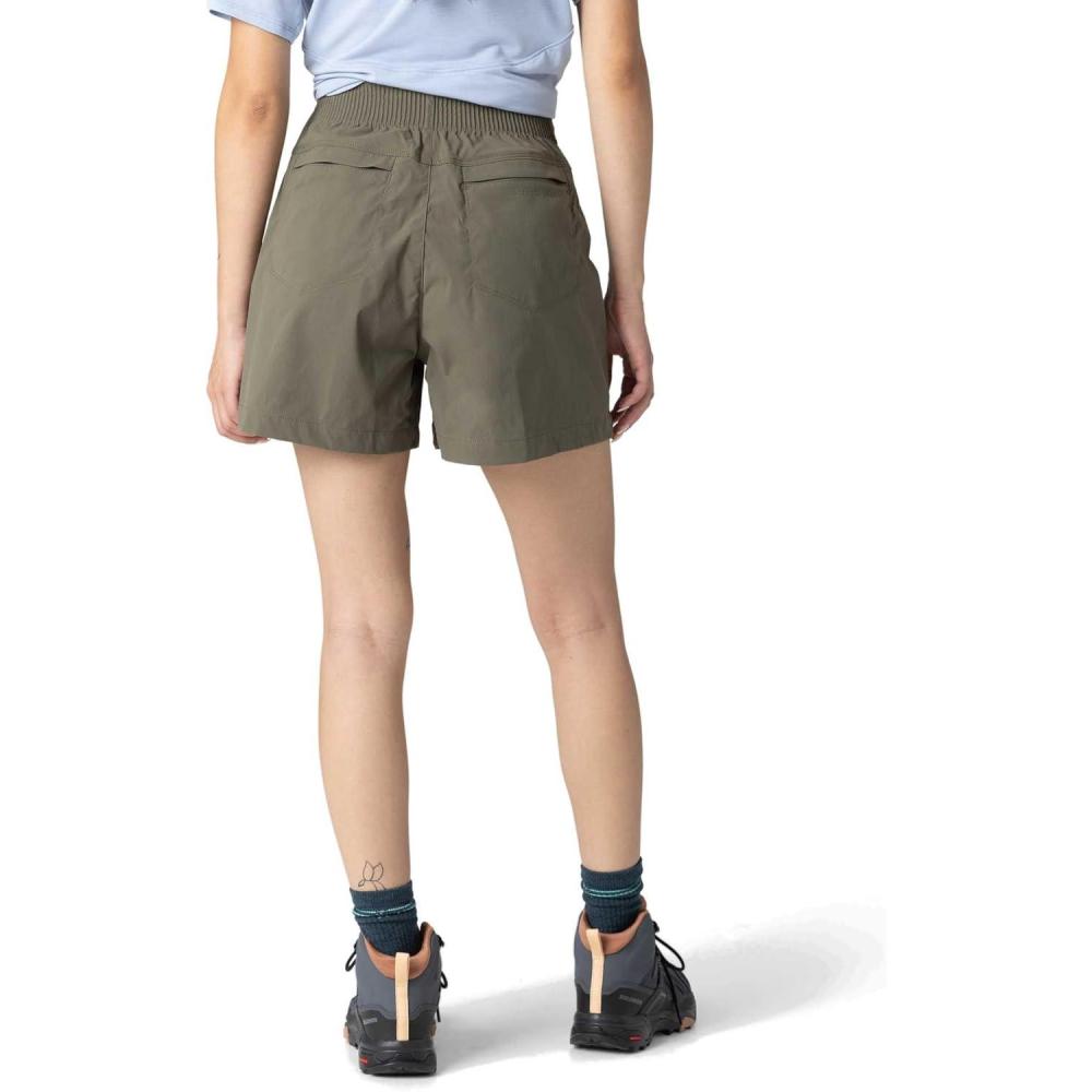 imageOutdoor Research Womens Timberline Short  Moisture Wicking Stretchy UPF 50 Athletic Hiking Shorts Quick Dry Zip PocketRanger Green