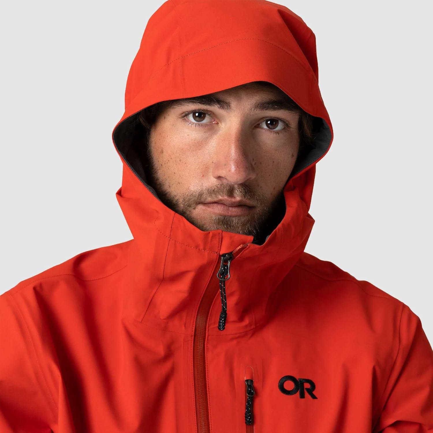 imageOutdoor Research Mens Foray 3L Jacket Waterproof Windproof Hooded Long Sleeve Standard FitCardinal