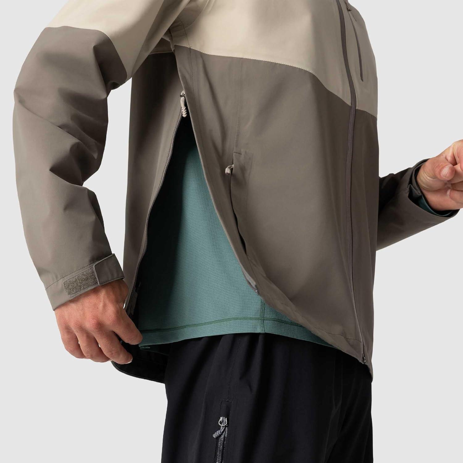 imageOutdoor Research Mens Foray 3L Jacket Waterproof Windproof Hooded Long Sleeve Standard FitPro KhakiGravel