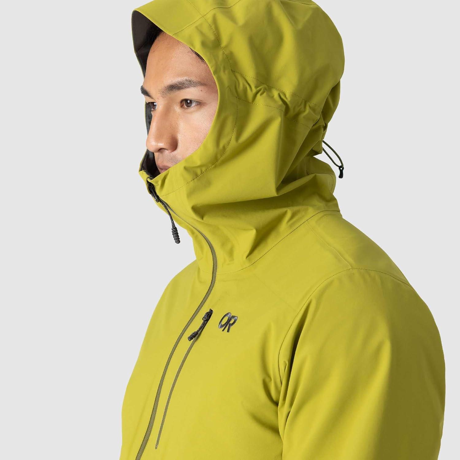 imageOutdoor Research Mens Foray 3L Jacket Waterproof Windproof Hooded Long Sleeve Standard FitRainforest