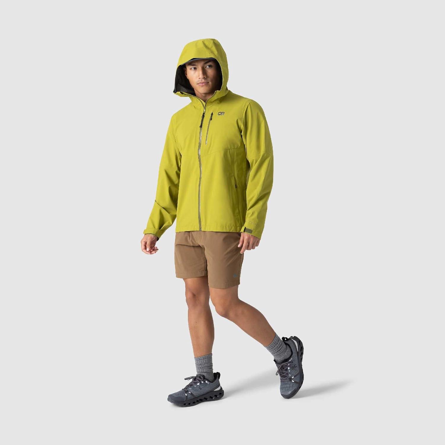 imageOutdoor Research Mens Foray 3L Jacket Waterproof Windproof Hooded Long Sleeve Standard FitRainforest