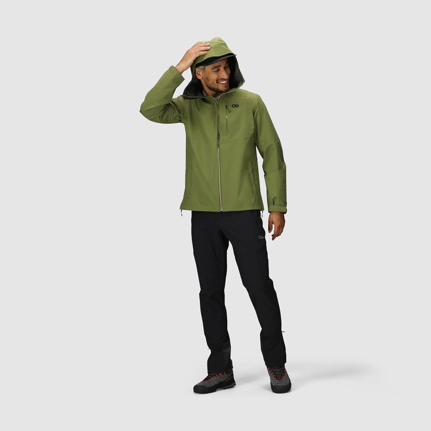 imageOutdoor Research Mens Foray 3L Jacket Waterproof Windproof Hooded Long Sleeve Standard FitWillow