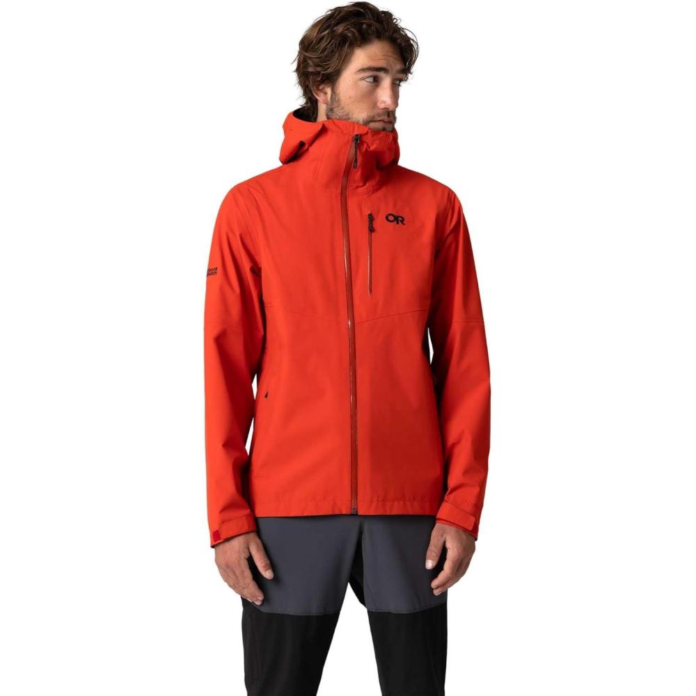 imageOutdoor Research Mens Foray 3L Jacket Waterproof Windproof Hooded Long Sleeve Standard FitCardinal