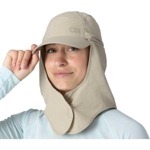 Outdoor Research Insect Shield Cape Cap | Bug Repellent, Athletic Sun Hat with Neck Flap, UPF 50+ Ball Cap for Men & Women(Pro Khaki)