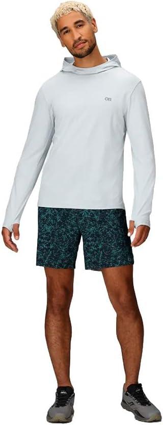 imageOutdoor Research Mens ActiveIce Spectrum Sun Hoodie Self Cooling Quick Dry 3 Panel Hood UPF 50 Standard FitTitanium