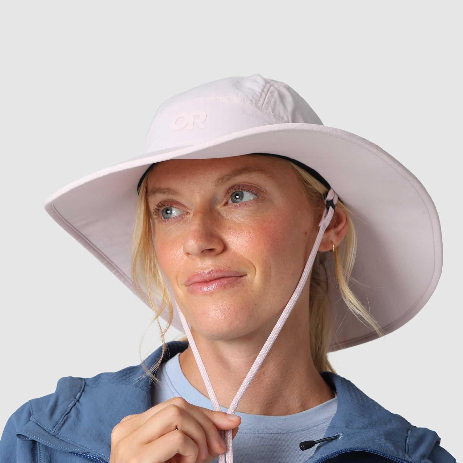 imageOutdoor Research Womens Oasis Sun Hat Wide Brim Lightweight UPF 50 Sun Protection Hat for Hiking amp Golf Chin StrapCherry Blossom