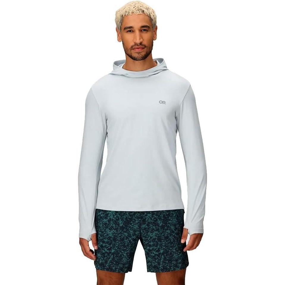 imageOutdoor Research Mens ActiveIce Spectrum Sun Hoodie Self Cooling Quick Dry 3 Panel Hood UPF 50 Standard FitTitanium