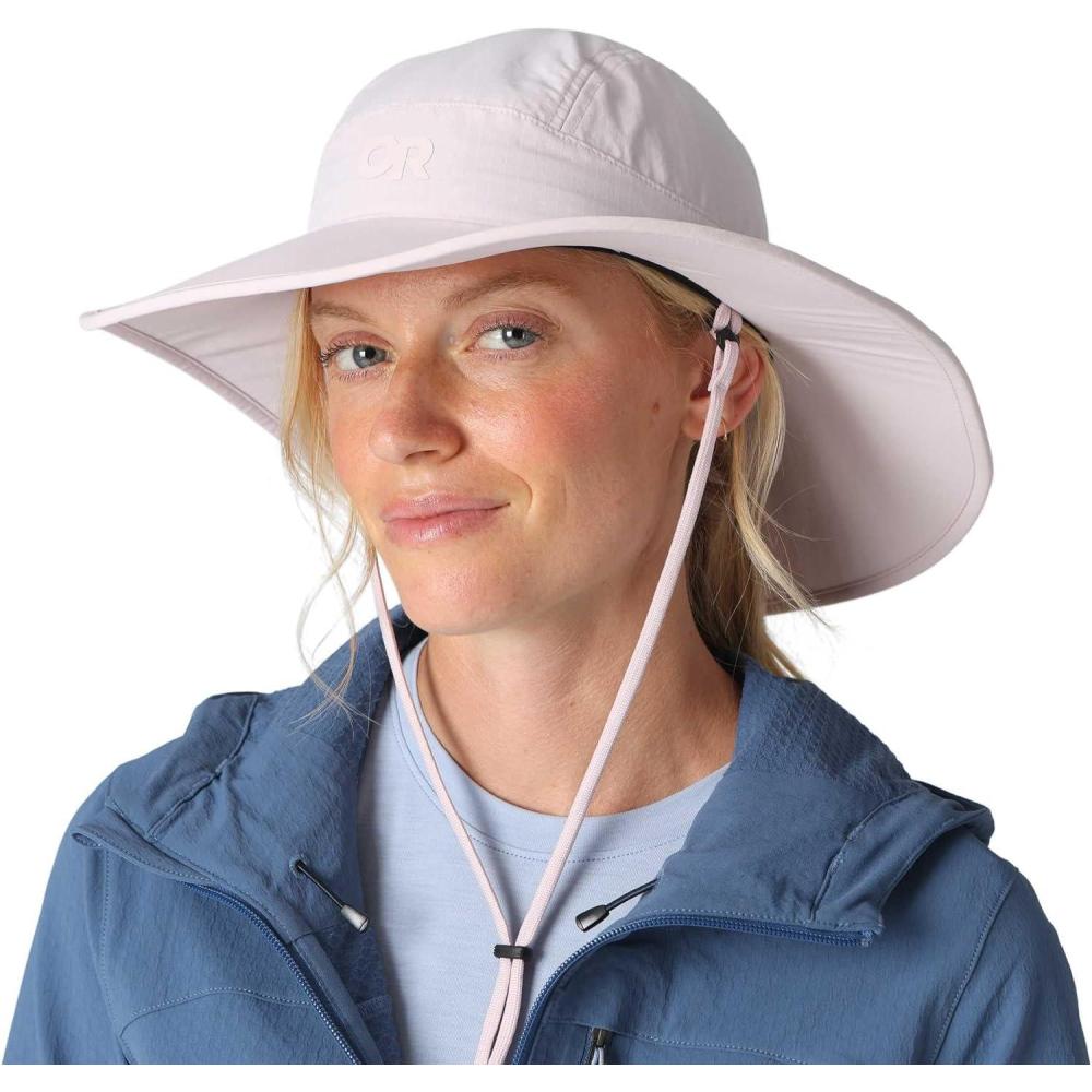 imageOutdoor Research Womens Oasis Sun Hat Wide Brim Lightweight UPF 50 Sun Protection Hat for Hiking amp Golf Chin StrapCherry Blossom