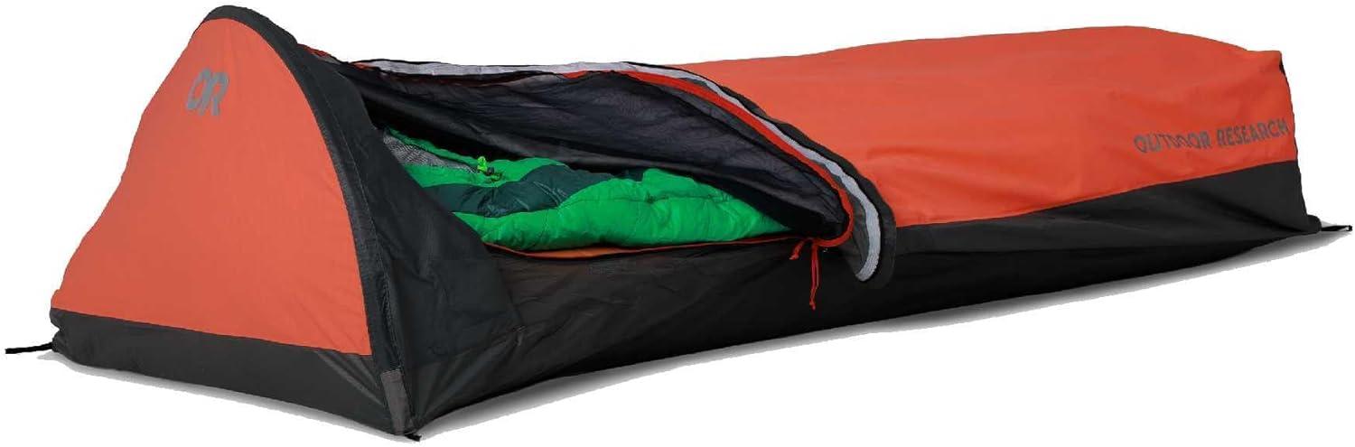 imageOutdoor Research Alpine XT Bivy Waterproof Backpacking Single Person Trekking Pole Tent Extra Headspace NoSeeUm ScreenSpice