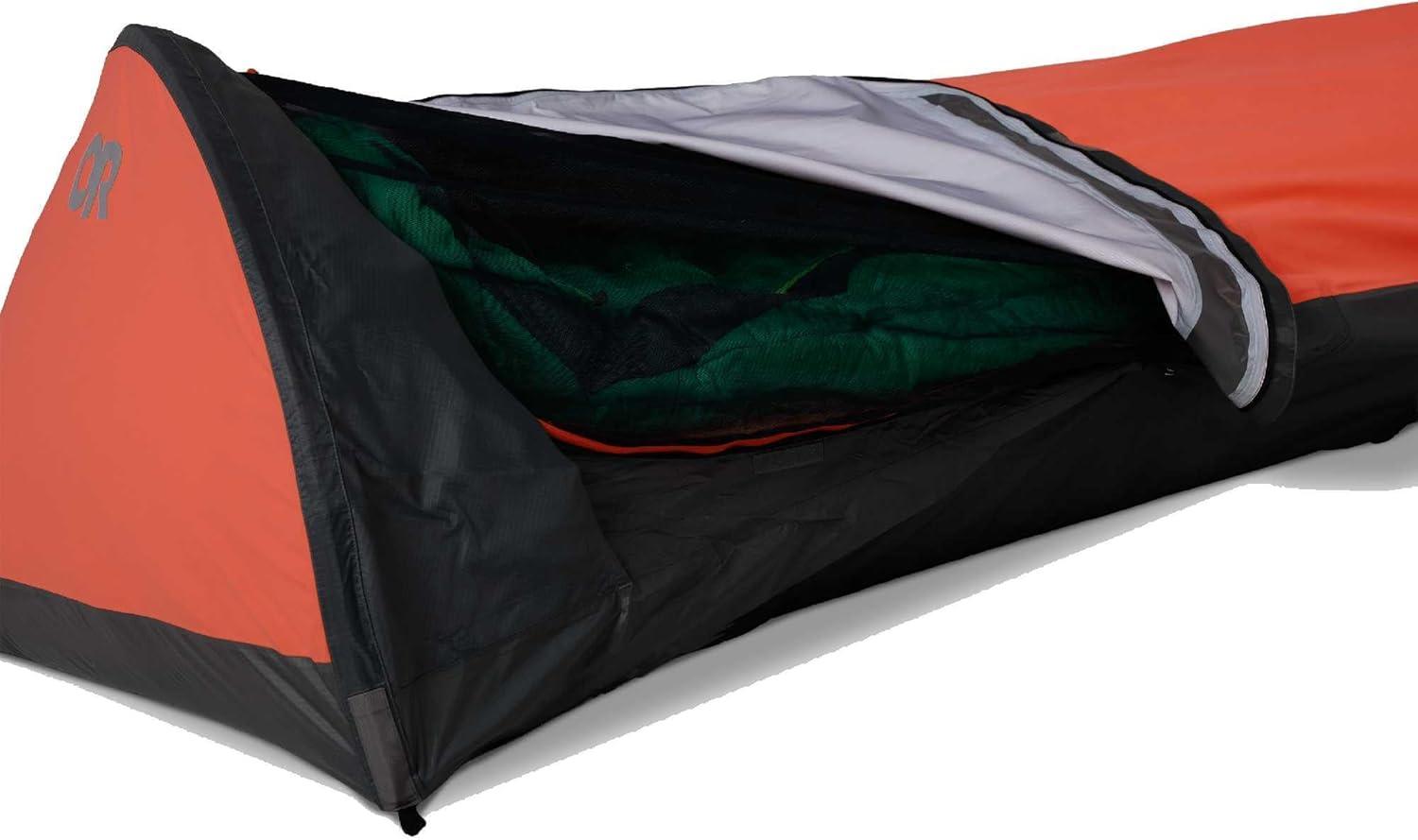 imageOutdoor Research Alpine XT Bivy Waterproof Backpacking Single Person Trekking Pole Tent Extra Headspace NoSeeUm ScreenSpice