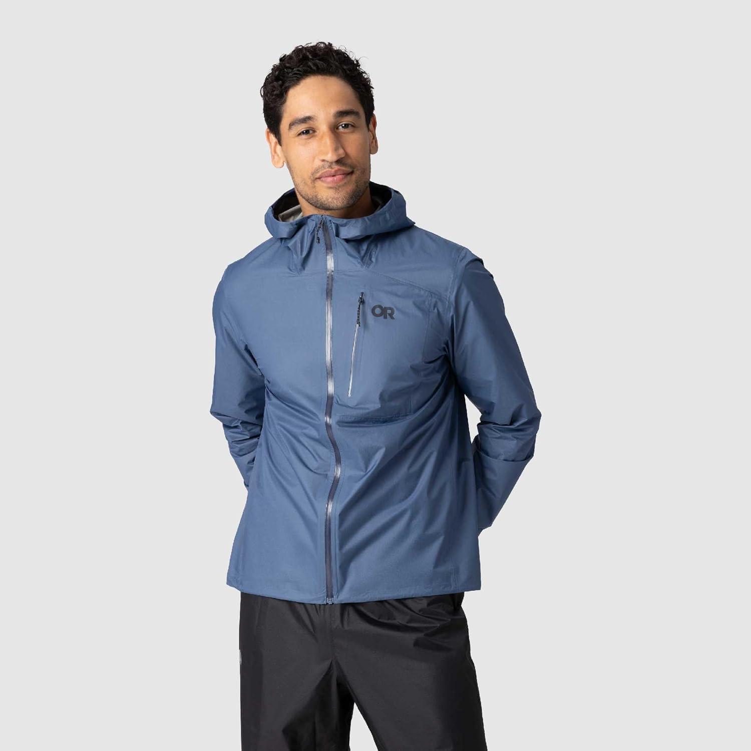 imageOutdoor Research Mens Helium UL Jacket Lightweight Waterproof Rain Jacket Breathable Windproof Fully Seam TapedSkyline