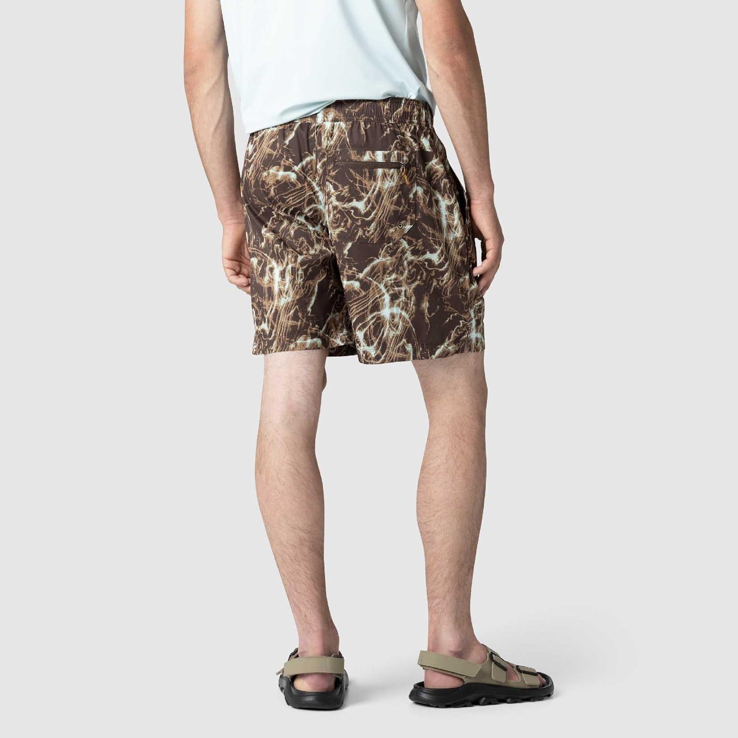 imageOutdoor Research Mens Odyssey Multi Shorts Water Resistant DWR Side amp Back Pockets UPF 50 Standard FitChestnut Alcove Print
