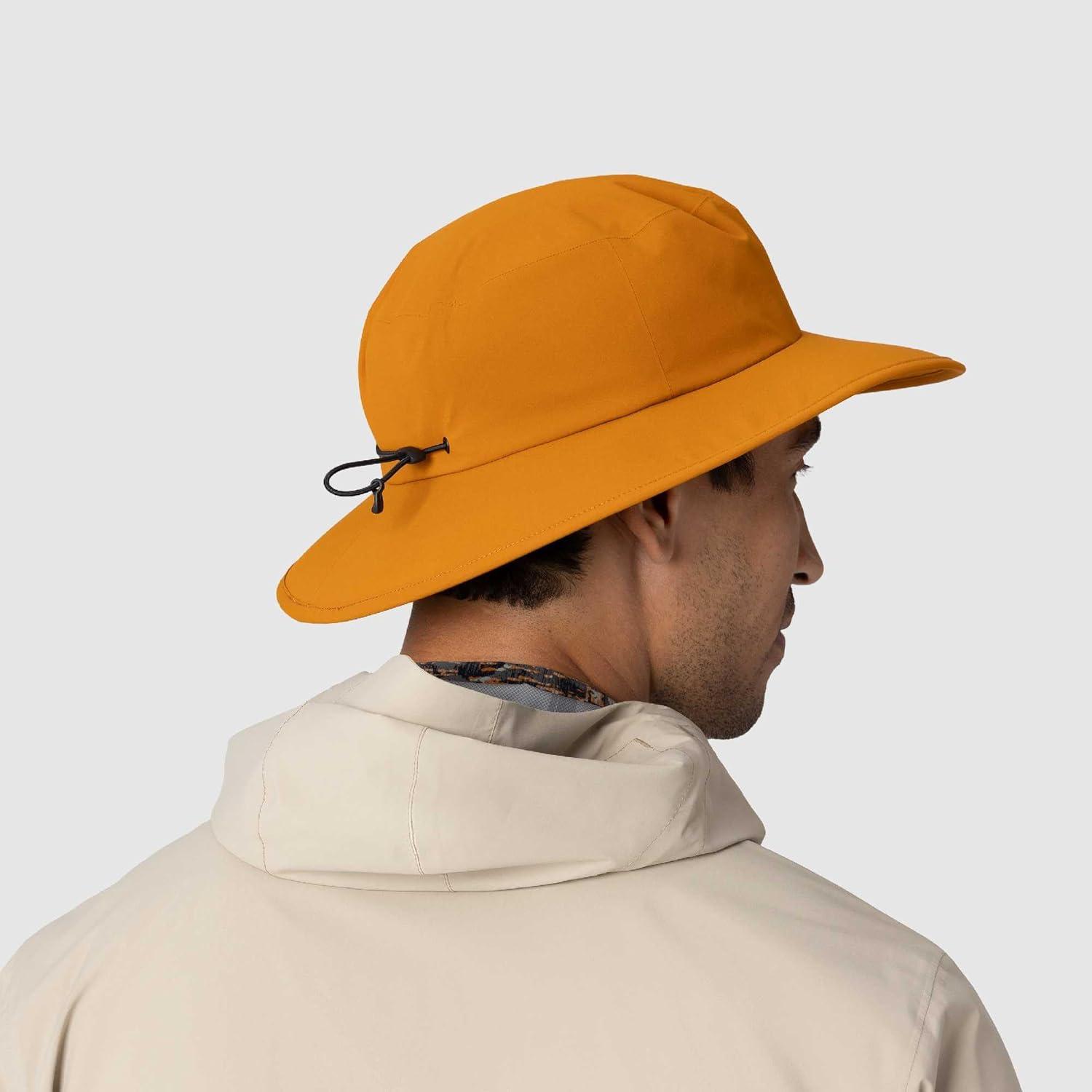 imageOutdoor Research Stratoburst Rain Hat Waterproof Windproof Breathable Adjustable Chin Cord Stiffened Brim with FoamSedona