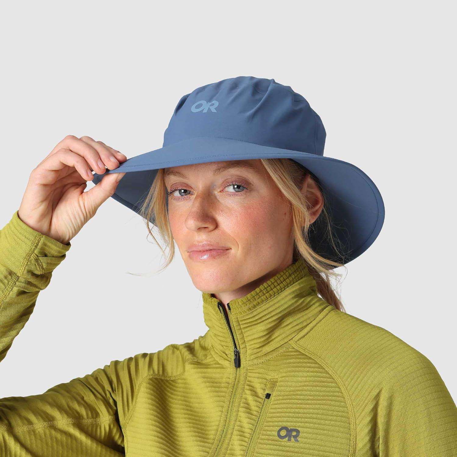 imageOutdoor Research Stratoburst Rain Hat Waterproof Windproof Breathable Adjustable Chin Cord Stiffened Brim with FoamSkyline