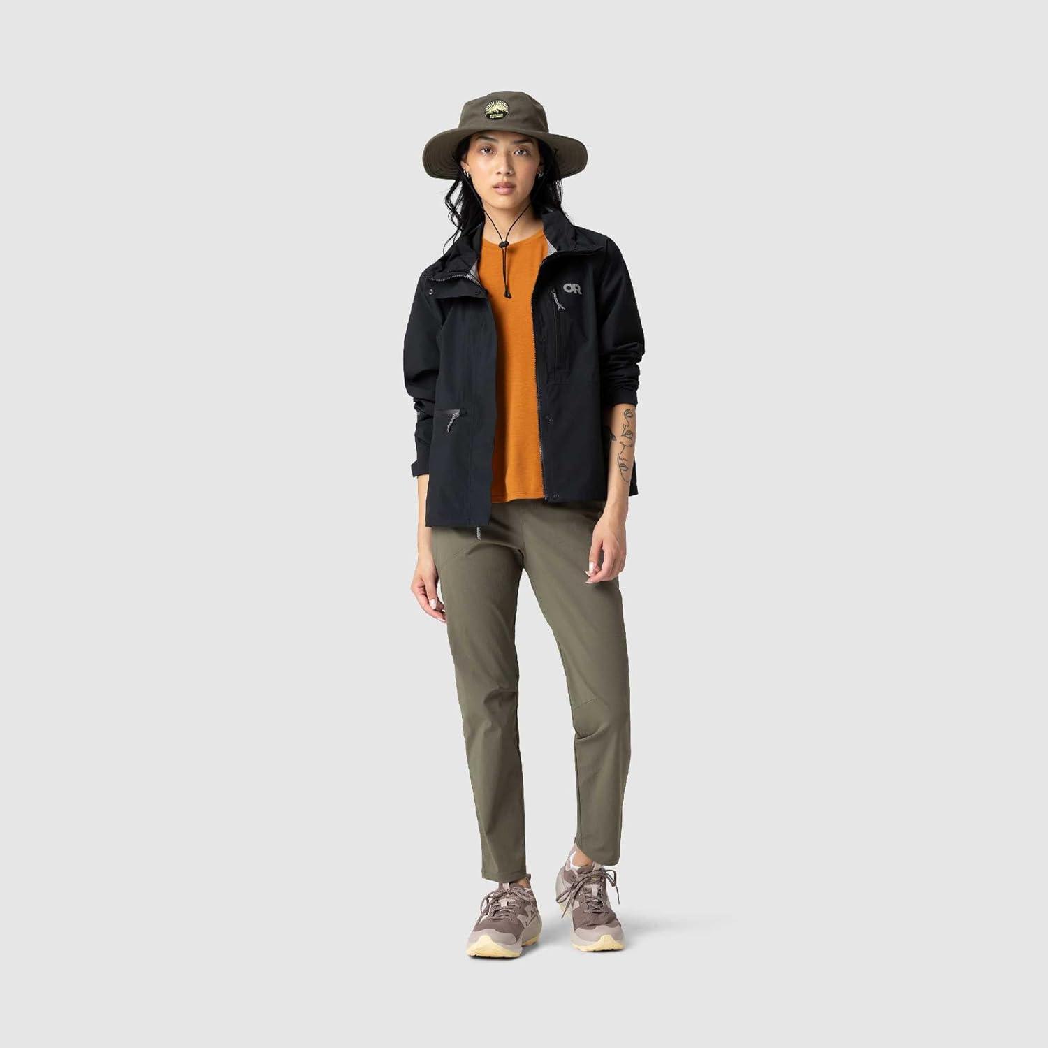 imageOutdoor Research Womens Stratoburst Stretch SE Jacket Waterproof amp Windproof Breathable Rain Jacket Stow In Collar HoodBlack