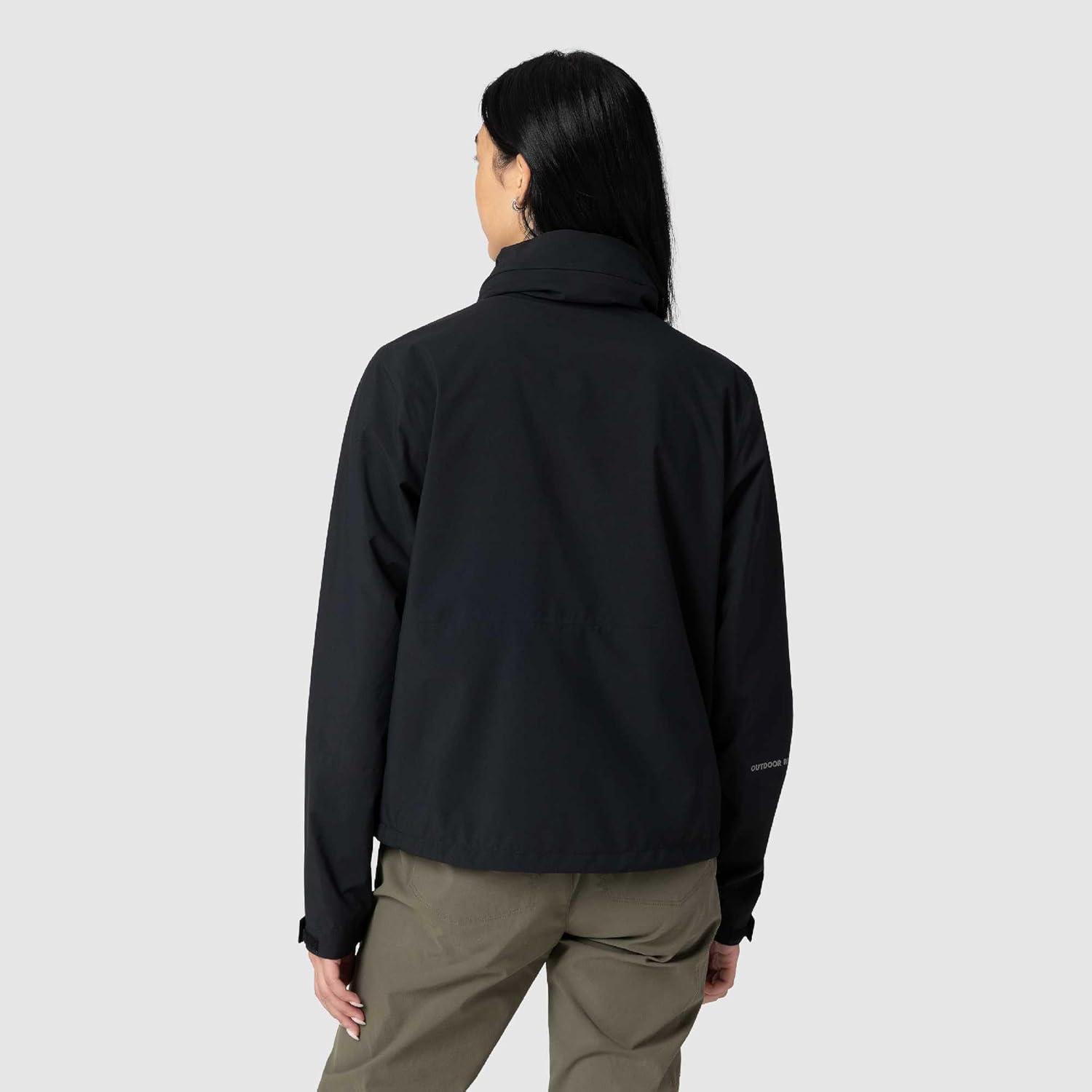 imageOutdoor Research Womens Stratoburst Stretch SE Jacket Waterproof amp Windproof Breathable Rain Jacket Stow In Collar HoodBlack