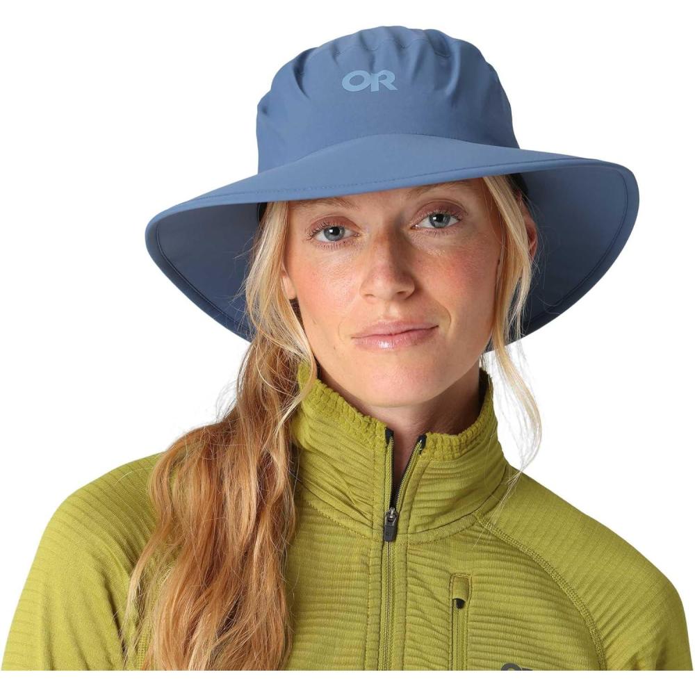 imageOutdoor Research Stratoburst Rain Hat Waterproof Windproof Breathable Adjustable Chin Cord Stiffened Brim with FoamSkyline