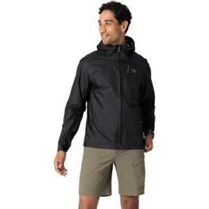 Outdoor Research Men’s Helium UL Jacket | Lightweight Waterproof Rain Jacket, Breathable, Windproof, Fully Seam Taped(Black)