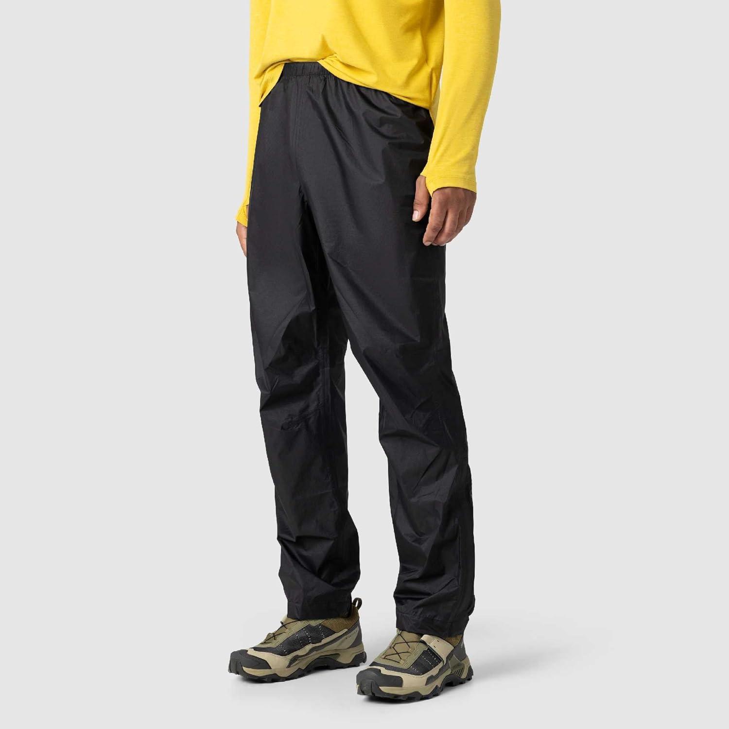 imageOutdoor Research Mens Helium UL Pant Waterproof amp Windproof Lightweight Breathable Pants Fully Seam Sealed Zip AnklesBlack