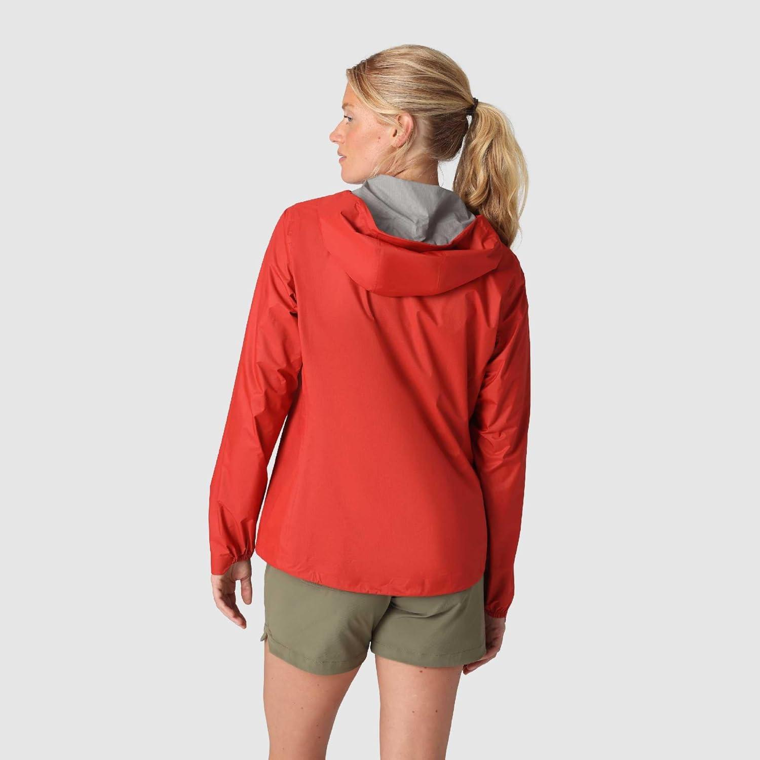 imageOutdoor Research Womens Helium UL Jacket Lightweight Waterproof Rain Jacket Breathable Windproof Fully Seam TapedMadrone Red