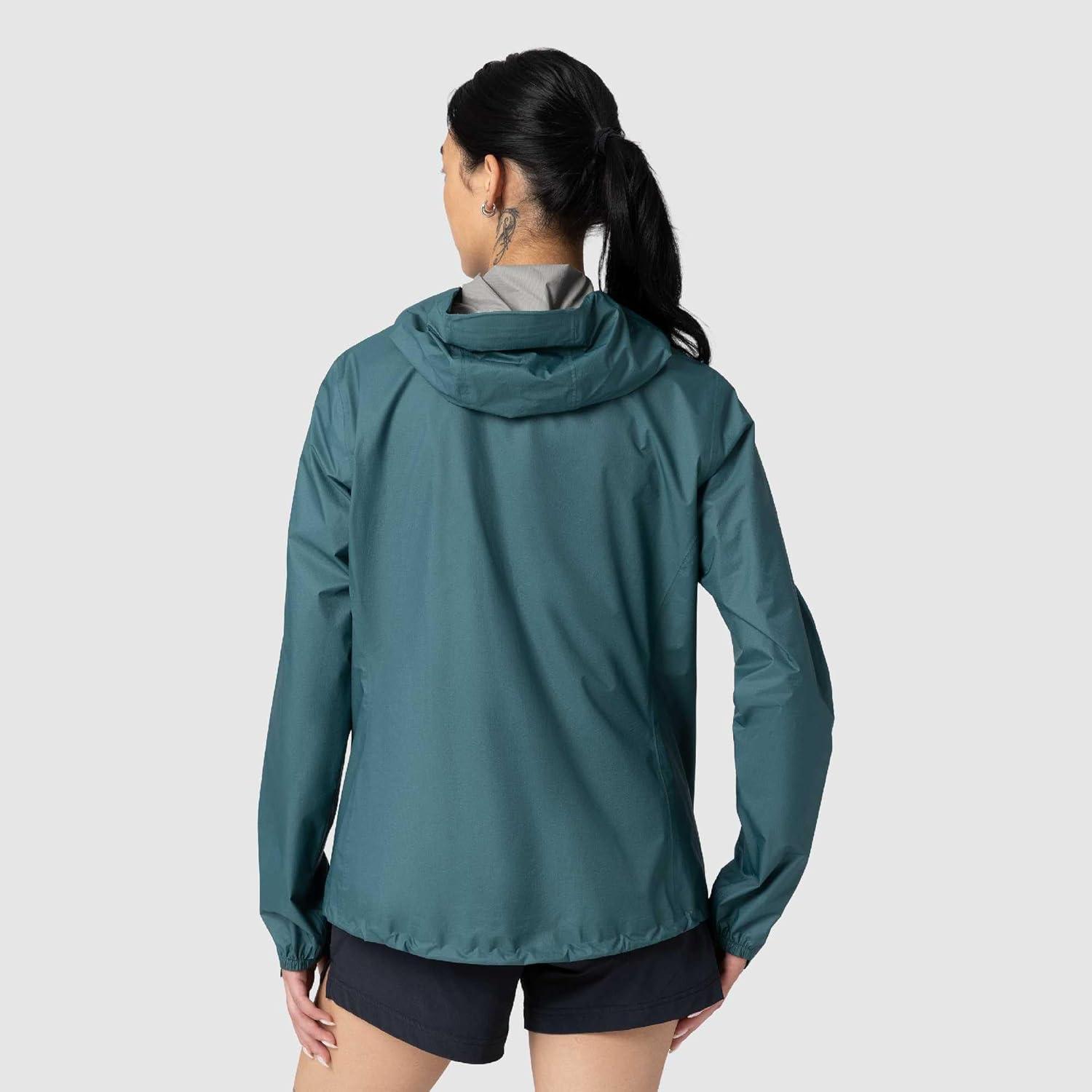 imageOutdoor Research Womens Helium UL Jacket Lightweight Waterproof Rain Jacket Breathable Windproof Fully Seam TapedMallard