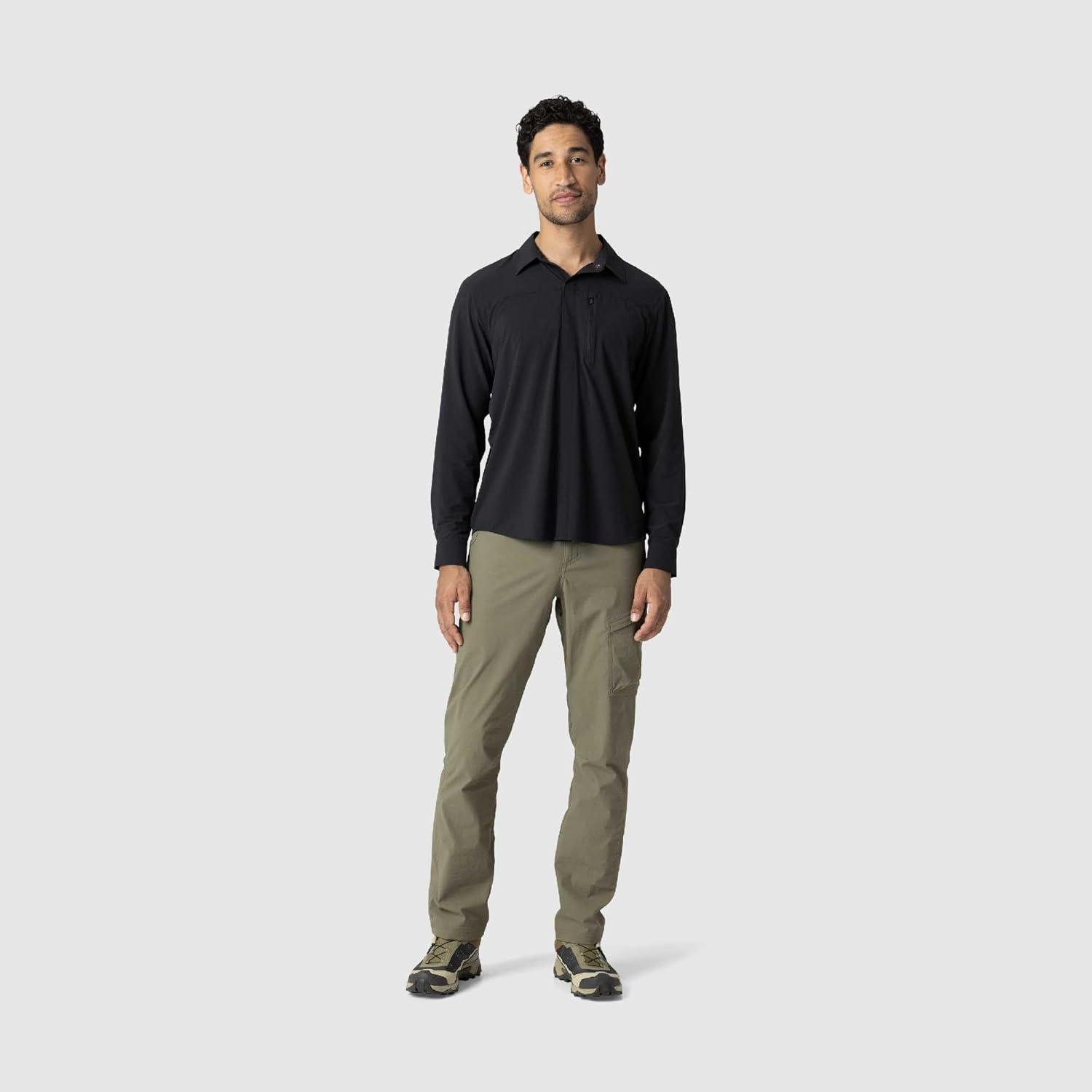 imageOutdoor Research Mens Astroman Long Sleeve Sun Shirt Lightweight UPF 30 Snap Button Hiking Top Breathable amp StretchyBlack